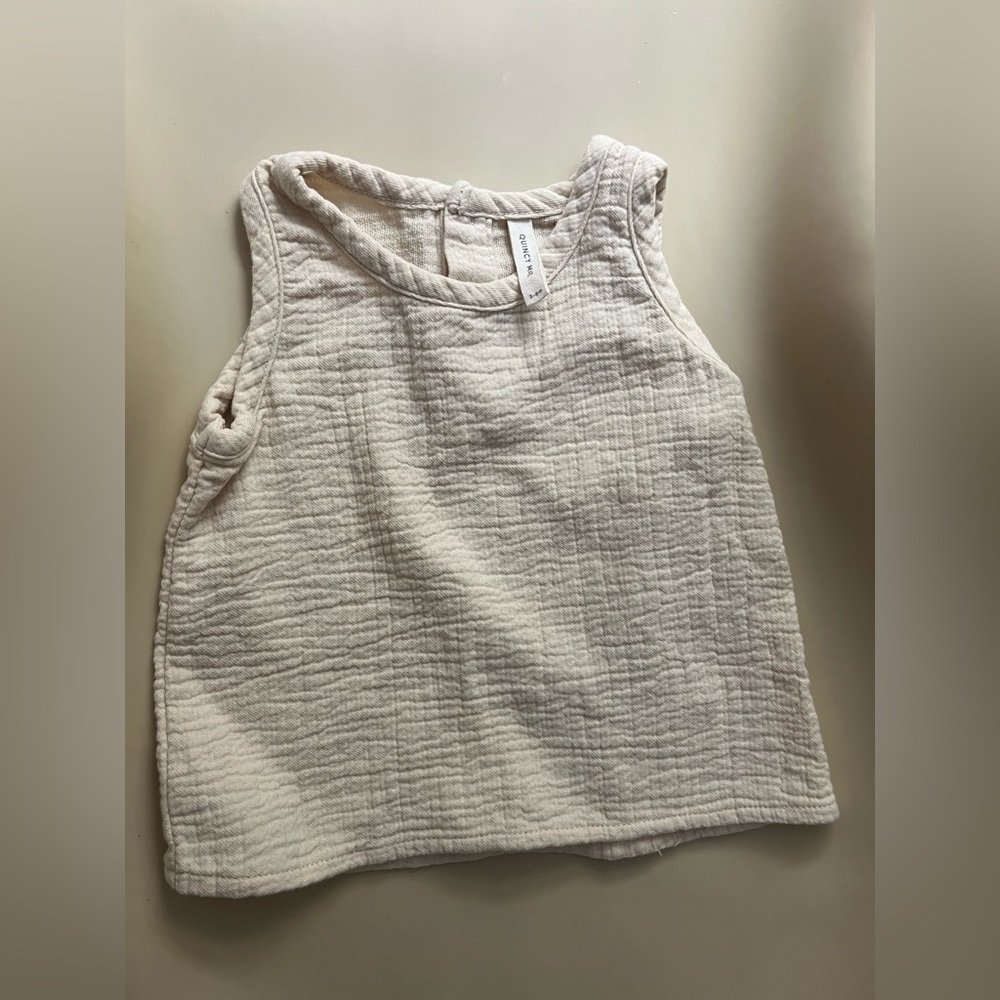 Quincy Mae Organic Cotton Top in Cream